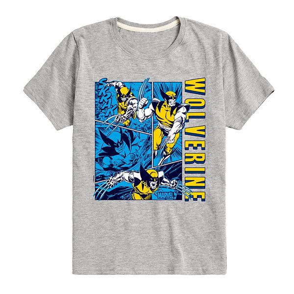 

Футболка с комиксами Wolverine для мальчиков 8-20 Marvel, Athletic Heather