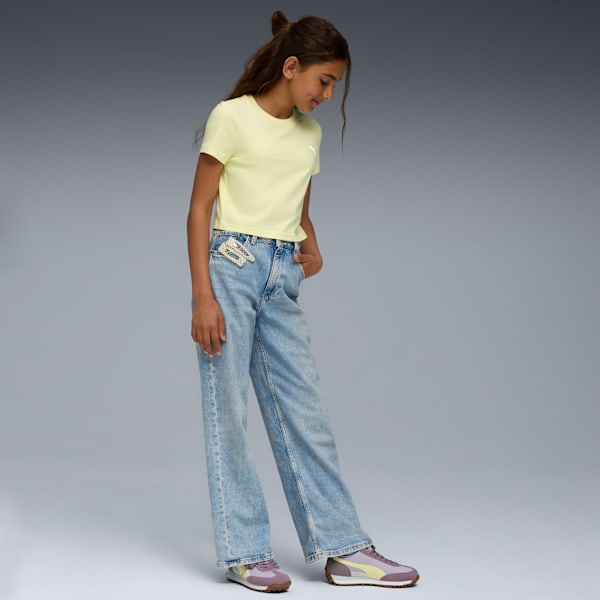 Детская футболка для больших детей Puma Wardrobe Essentials, желтый — фото 3