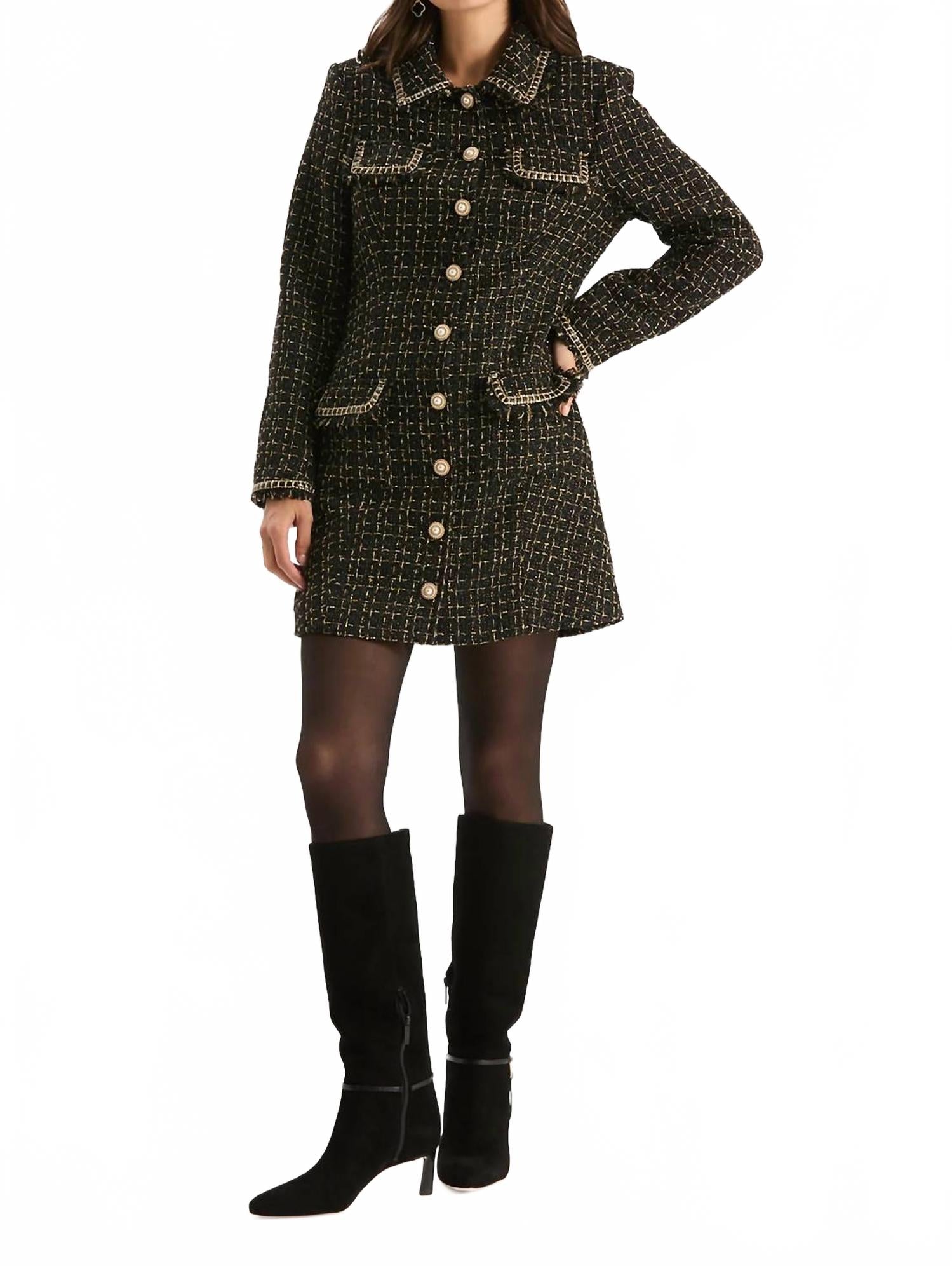 

Tyler Boe Платье Beth Boucle черного цвета