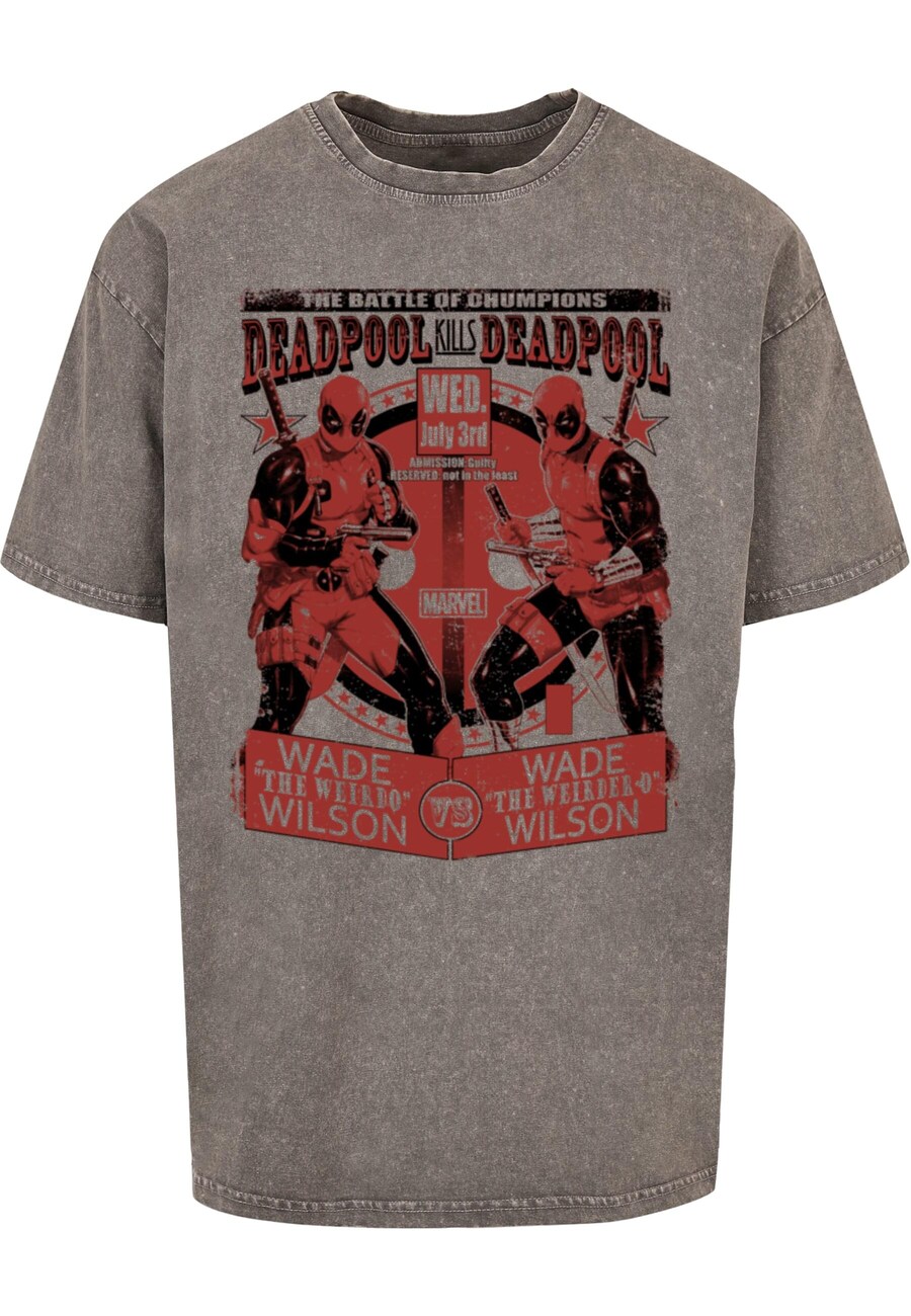 

Классическая футболка ABSOLUTE CULT Shirt Deadpool - Deadpool Vs Deadpool, серый