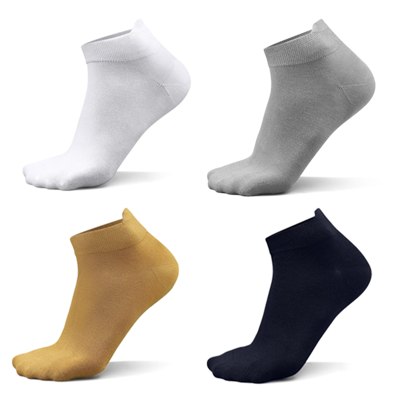 

Носки мужские Modal Flat Ankle HUANQIU, 4 pack (белый+светло-серый+ginger желтый+темно-синий)