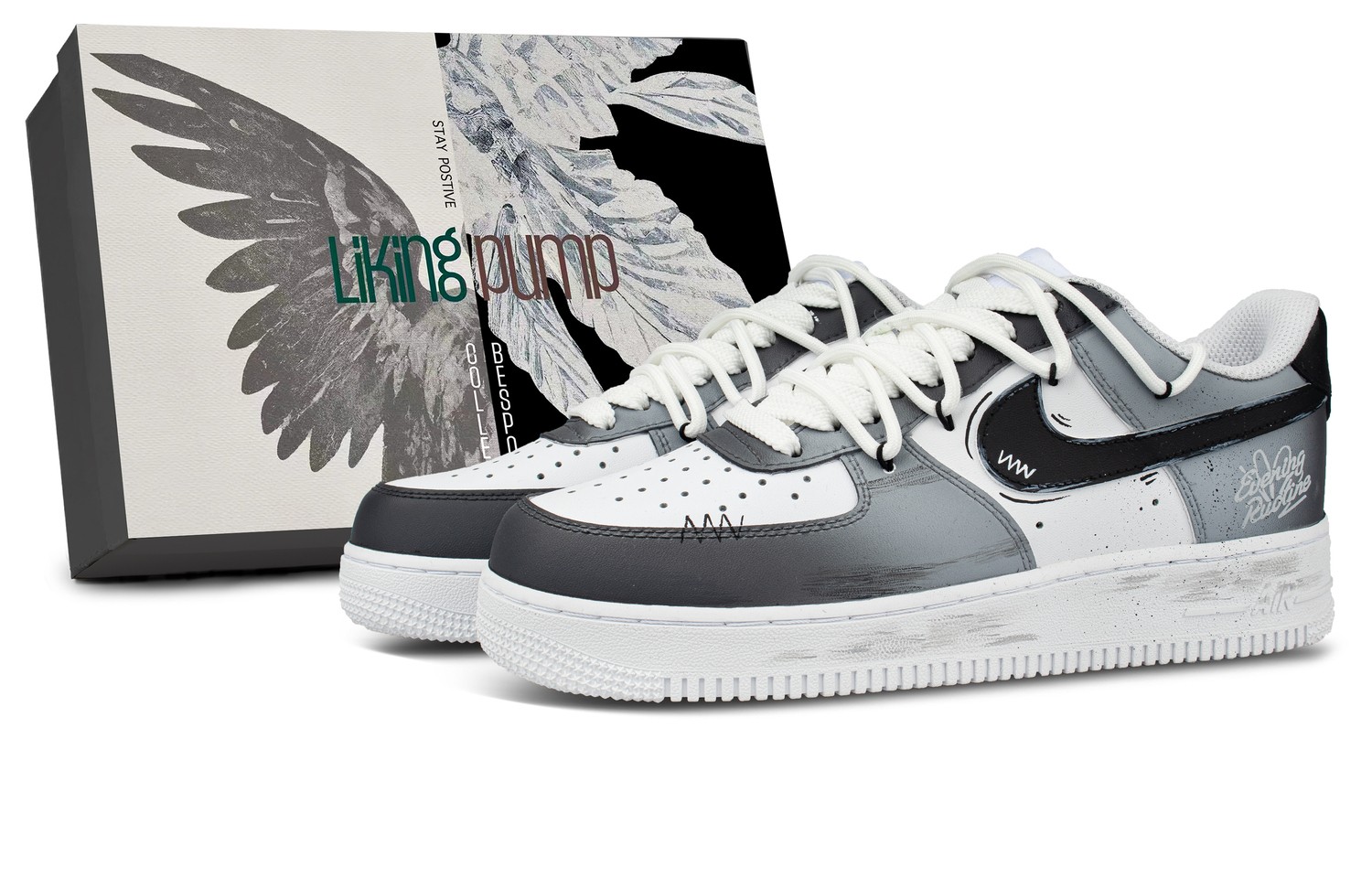 

Термоизолирующие водонепроницаемые низкие кроссовки для скейтбординга Air Force 1, унисекс Nike, slate серый