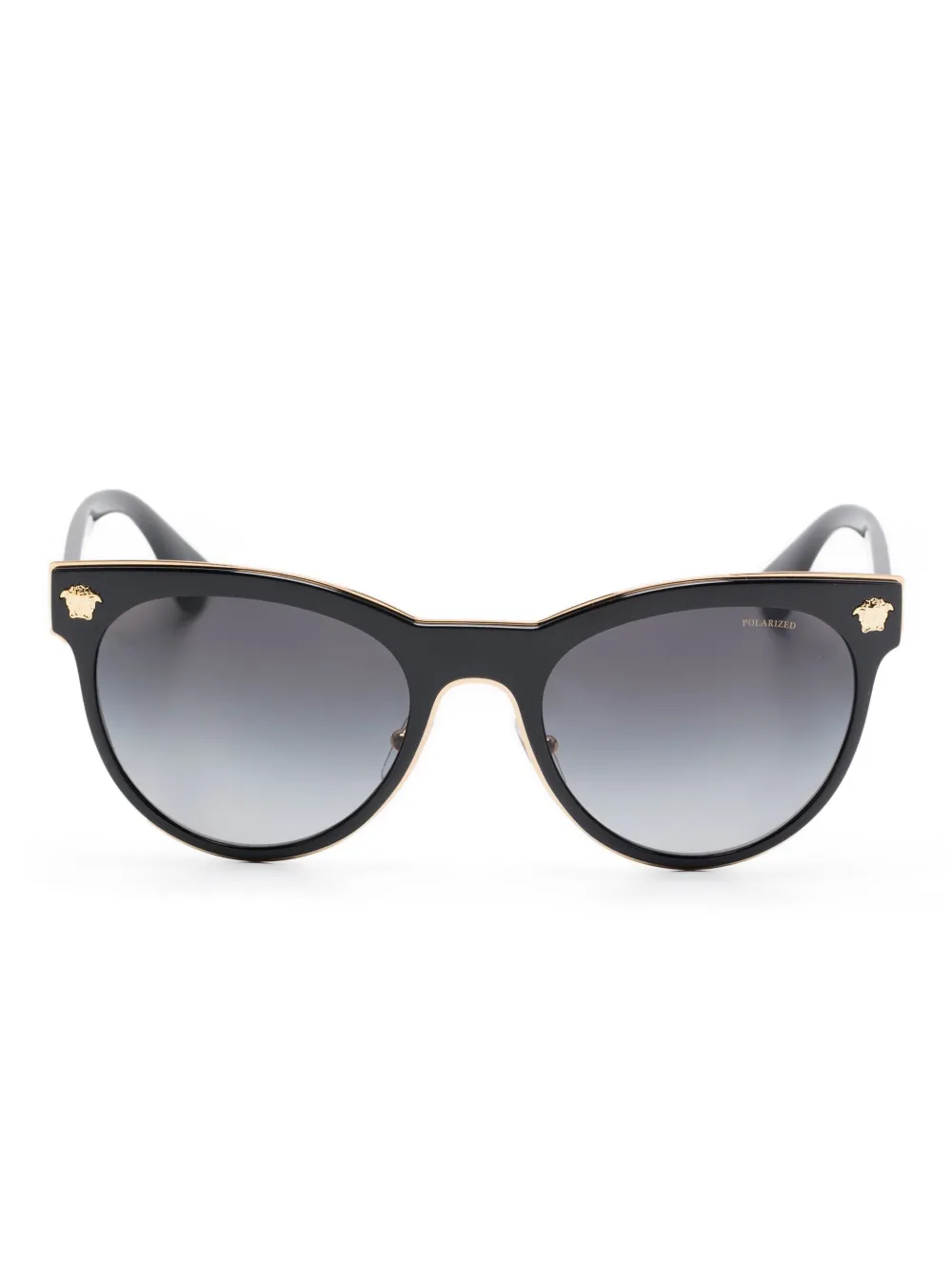 

Солнцезащитные очки Phantos в круглой оправе Versace Eyewear, черный