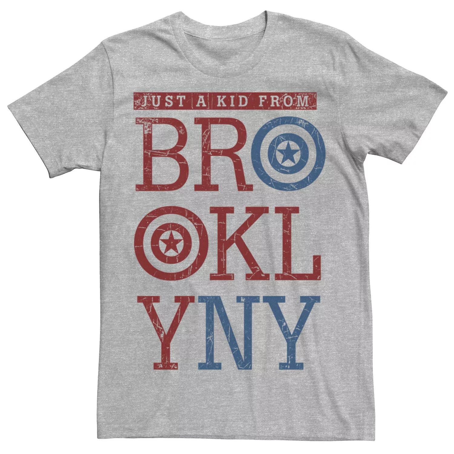 

Мужская футболка Captain America Kid From BROOKLYN Stack Marvel