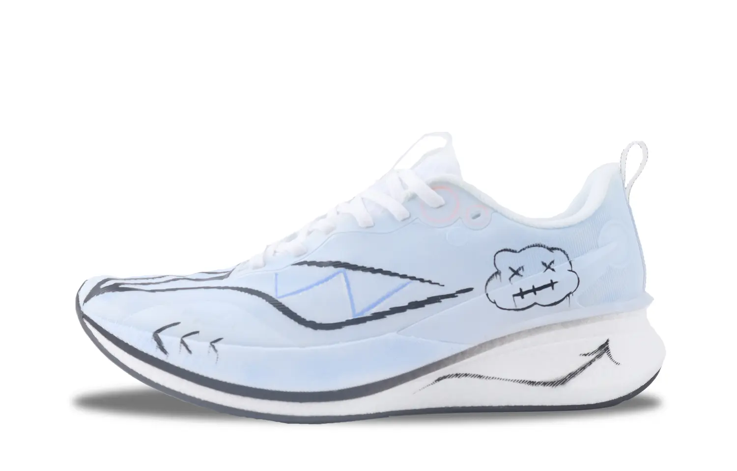 

LINING Кроссовки Red Hare 8PRO мужские низкие сине-черно-белые голубые с подарочной сумкой, цвет Light Blue (Special Shopping Bag)