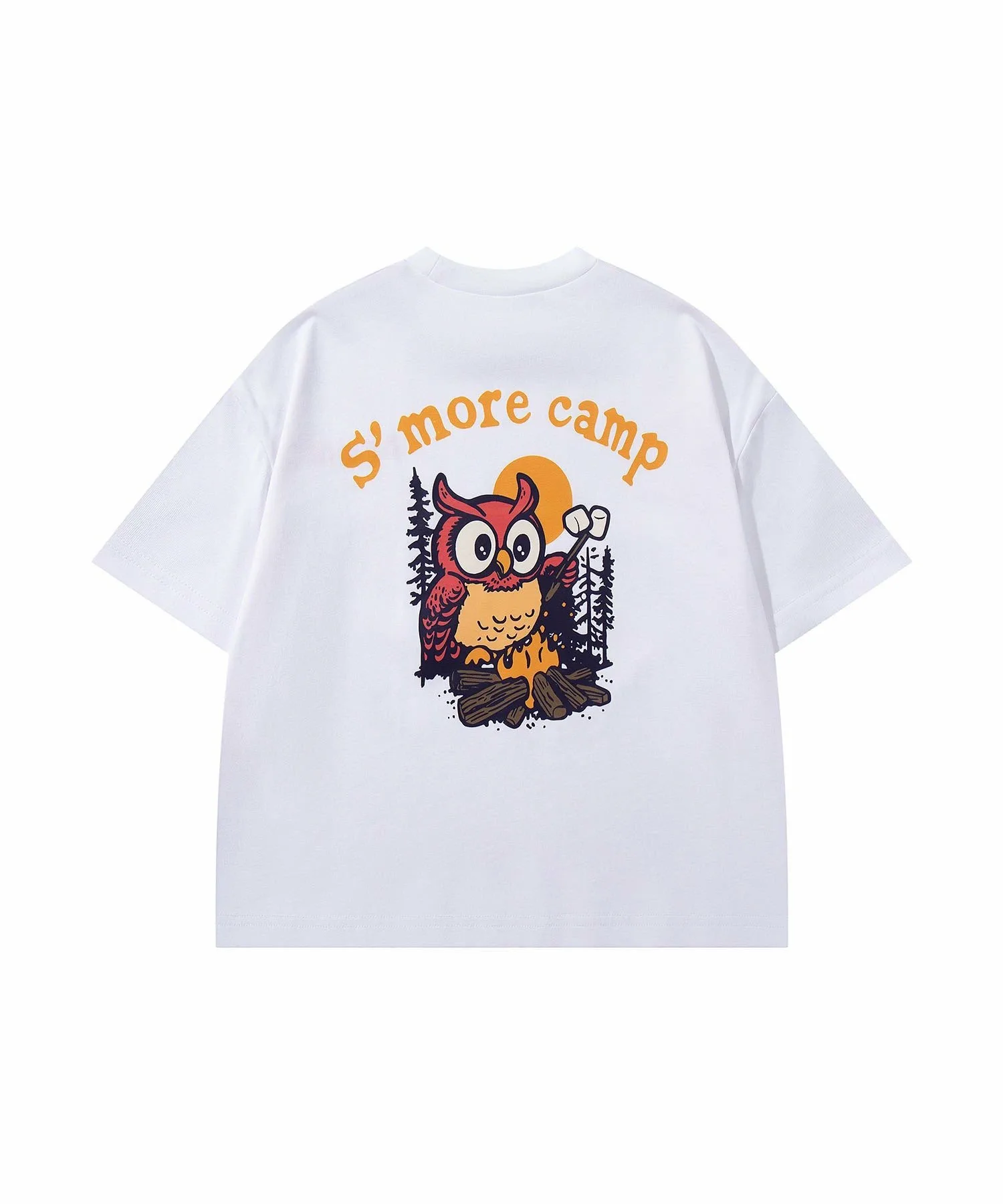 Футболка с коротким рукавом S'more/Owl Camp (детская) S'More, white