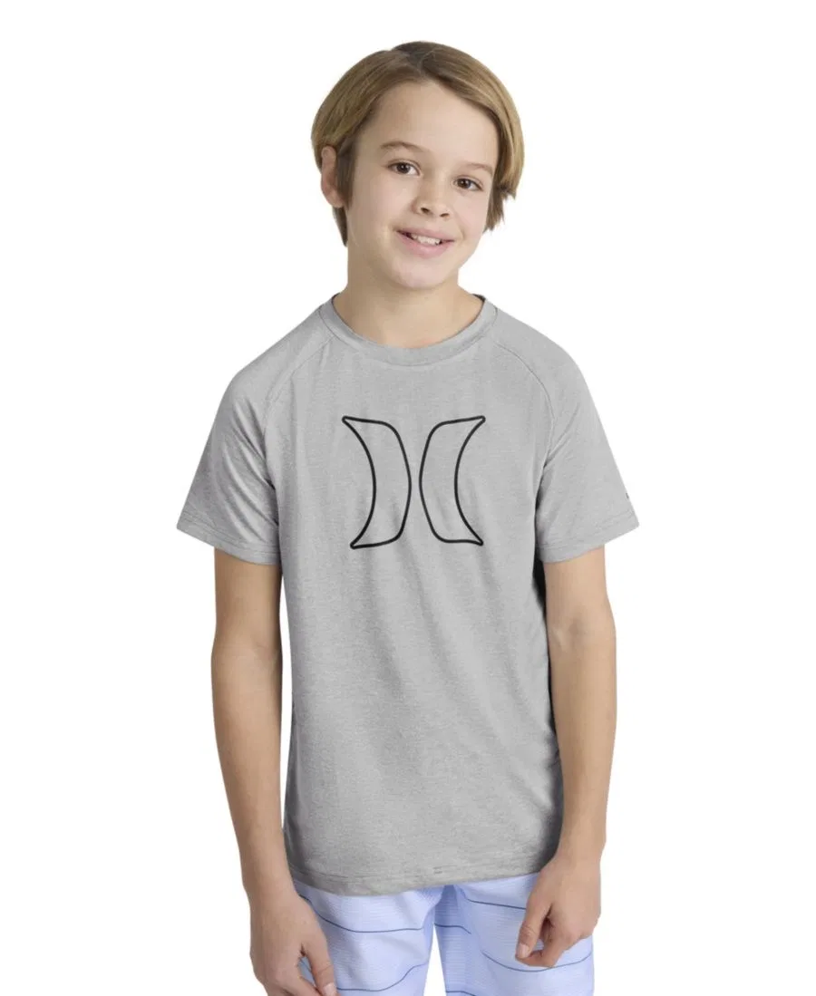 Детская футболка для плавания с логотипом Icon Logo (8-18 лет) Hurley, серый