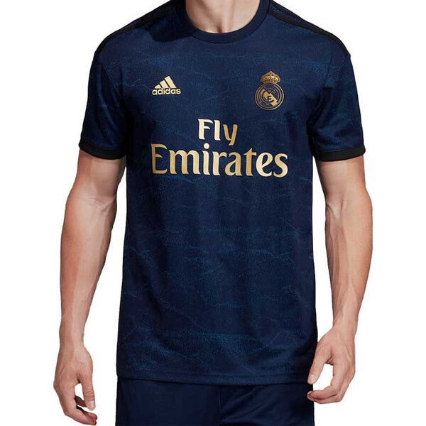 Футболка real madrid away fan edition soccer/football tournament navy blue Adidas, синий — фото 3