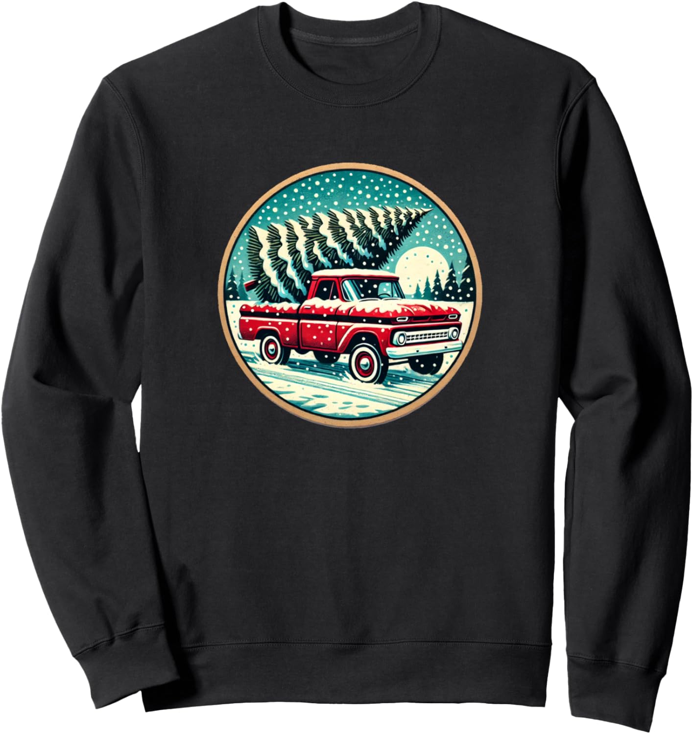 

Красный пикап, рождественская елка, иллюстрация, фермерская толстовка Vintage Farmers Lovers Snugg