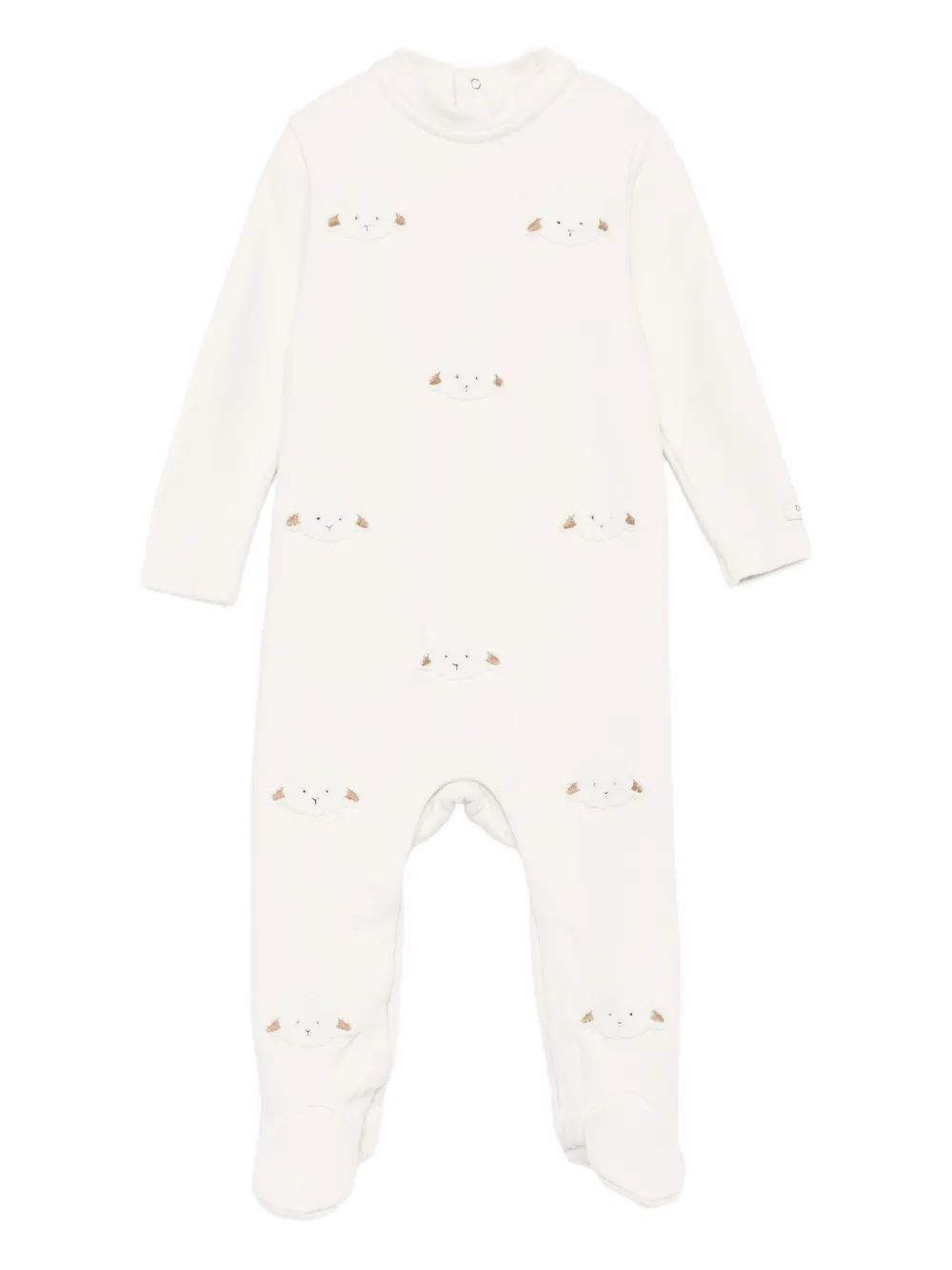 

Ребёнок-комбинезон в рубчик с аппликацией в виде ягнёнка Donsje, белый