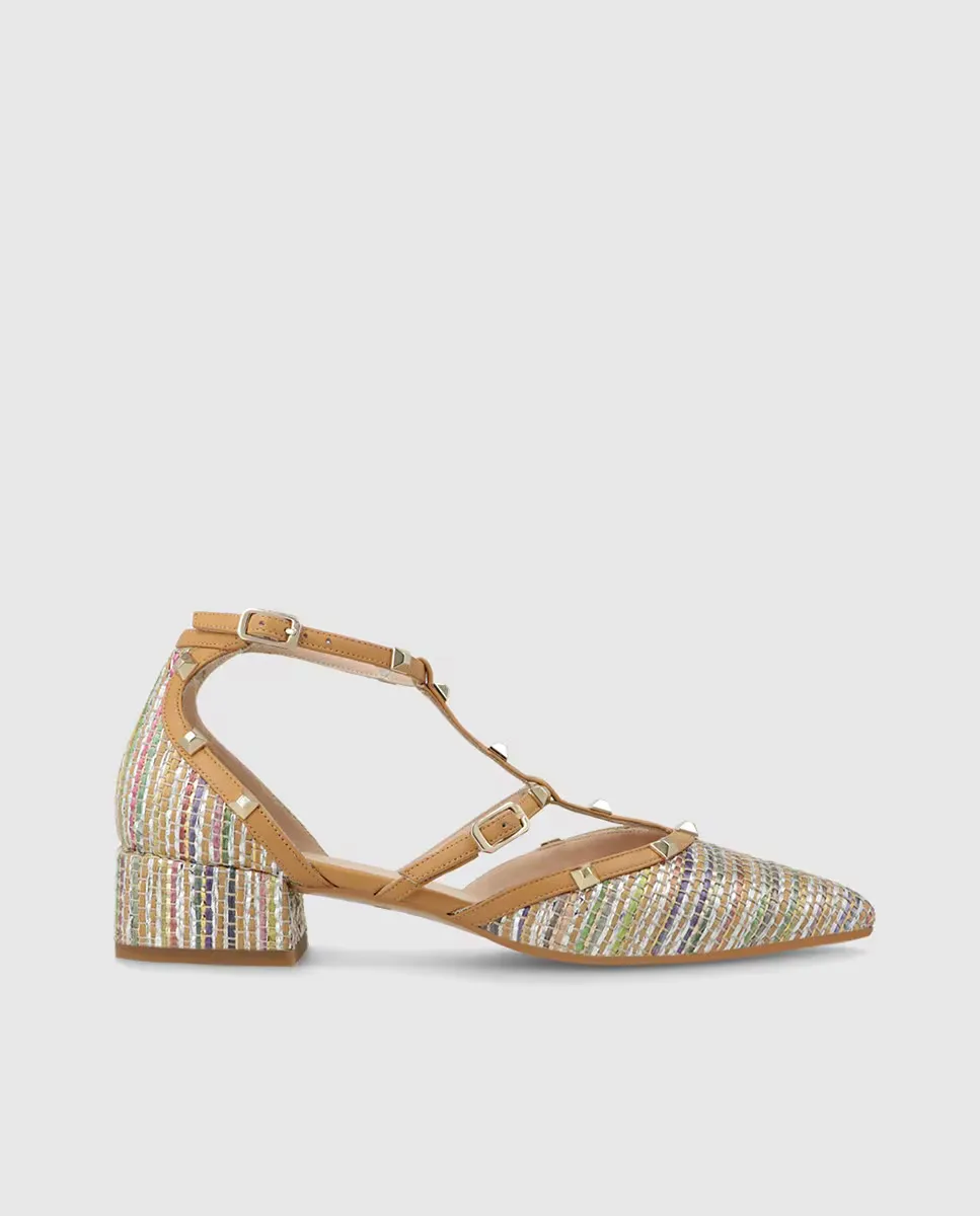 

Женские туфли на плоской подошве из ткани с эффектом рафии Lodi, мультиколор