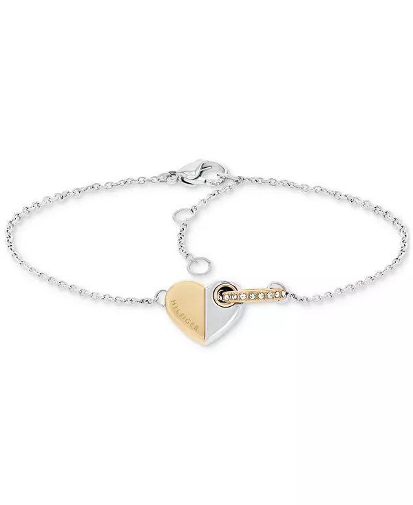 

Кольцо «Паве» и браслет с сердечками Tommy Hilfiger, two-tone