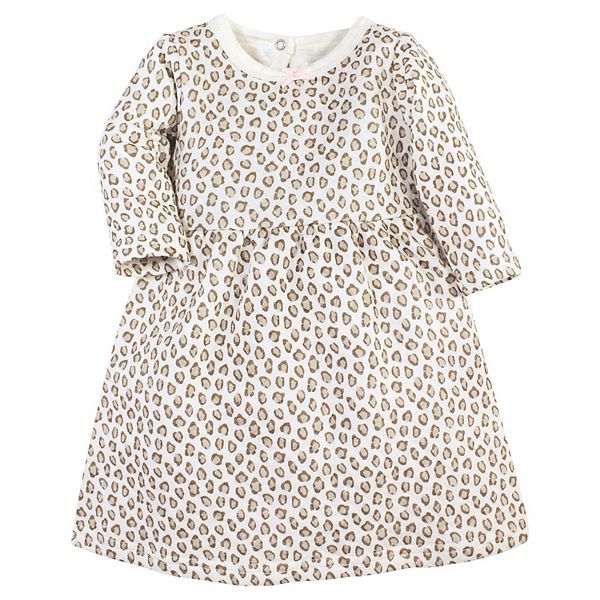 Платье для девочки Infant and toddler cotton dress - blush rose leopard - 0-3 months Hudson Baby — фото 3