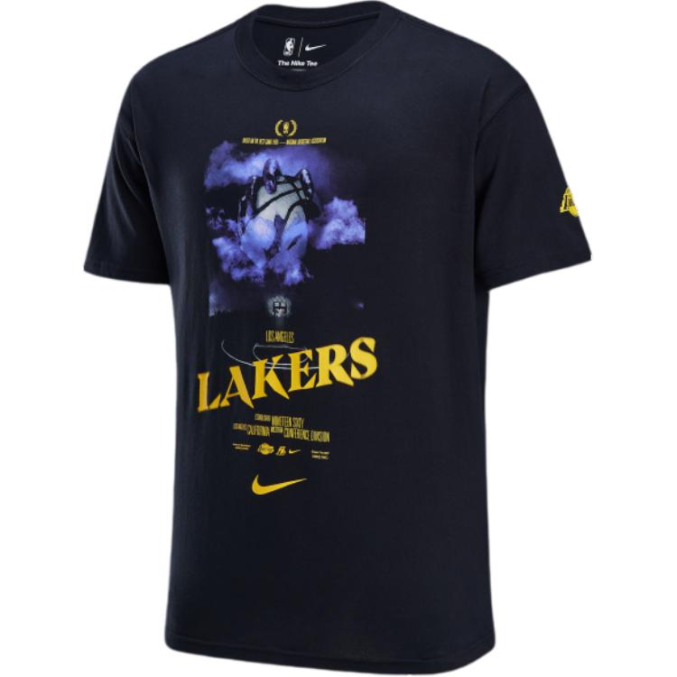 Nike Футболка NBA Courtside Los Angeles Lakers мужская black — фото 3
