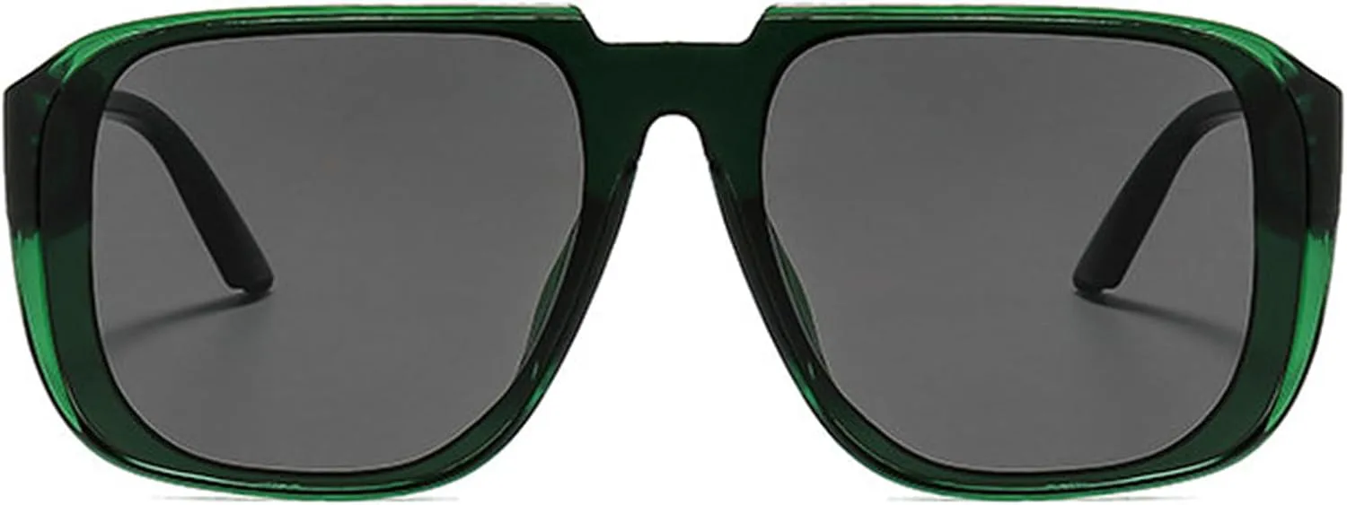 

Модные квадратные солнцезащитные очки Helena для женщин и мужчин, винтажные очки-пилот без оправы, стильные очки с плоской верхней частью в стиле 70-х, C2