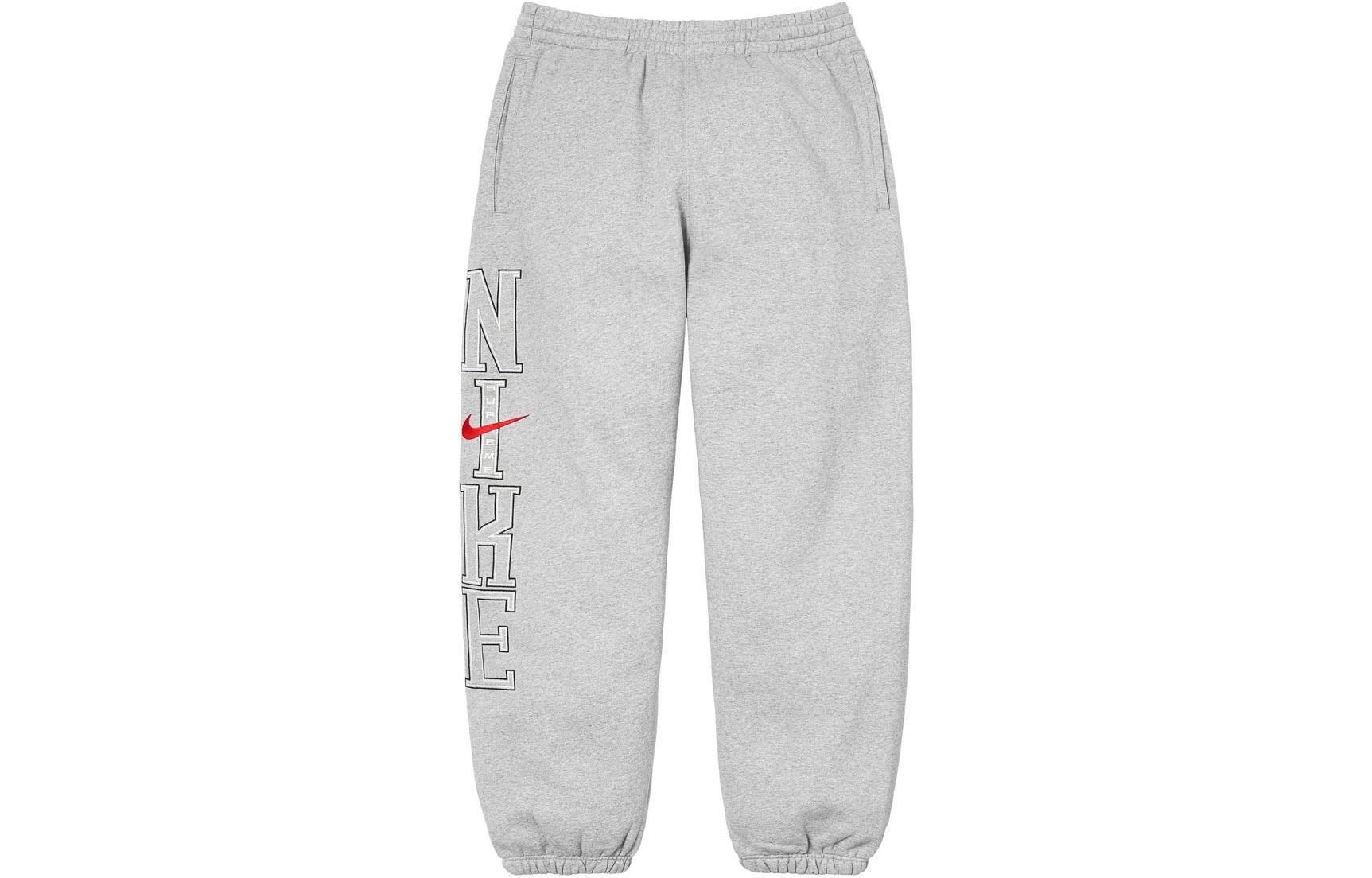 

Спортивные брюки Nike с вышитым логотипом Supreme, heather серый/heather grey