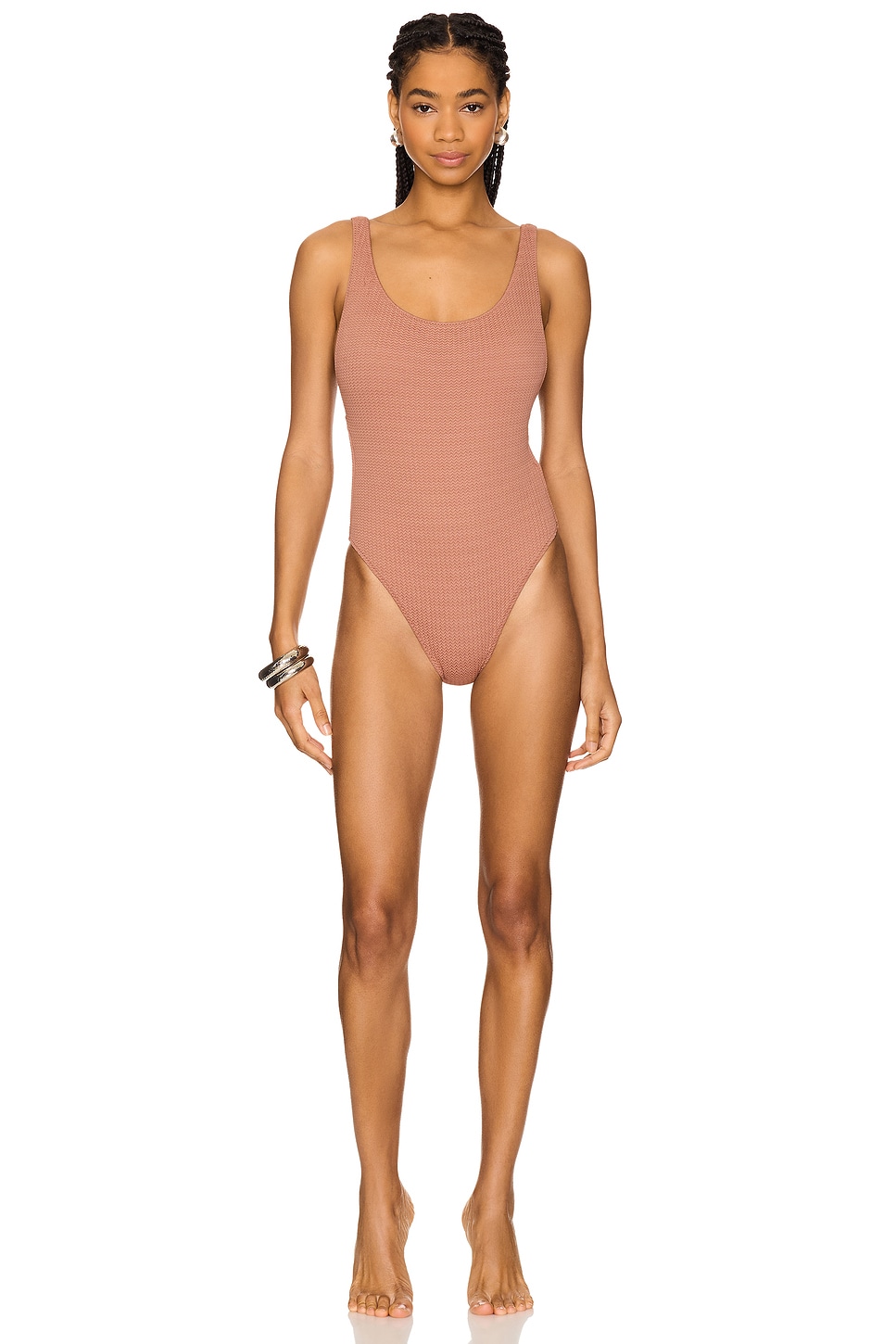 

Цельный купальник в стиле ретро для дайвинга Seafolly, бронзовый