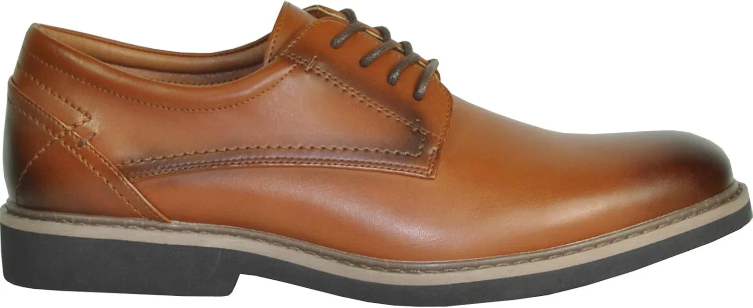 Туфли VANGELO Vallo-1P and Vallo-1 Oxford Men's Formal Tuxedo Prom Wedding Ortholite Insole Brown Medium Wide Width — фото 4