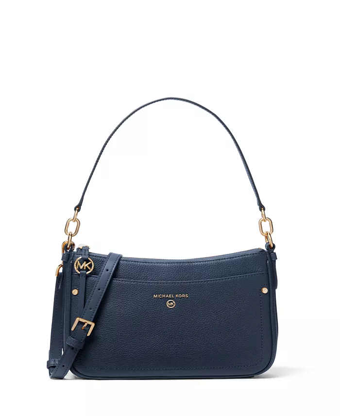

Женская кожаная сумка Jet Set Charm с верхней молнией, трансформируемая в кроссбоди или через плечо Michael Kors, синий