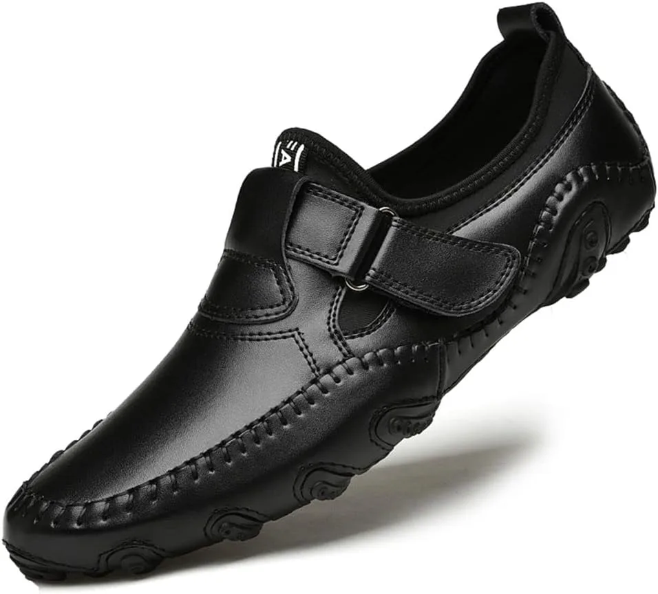 

Мужские повседневные кожаные лоферы mitvr, пенни-лоферы, мокасины, плоские туфли, ботинки-лоферы, черный