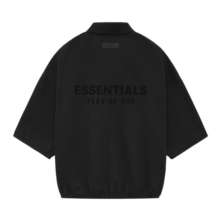 Поло Fear Of God Essentials Fear of God Essentials 3/4 Sleeve Polo, черный — фото 2