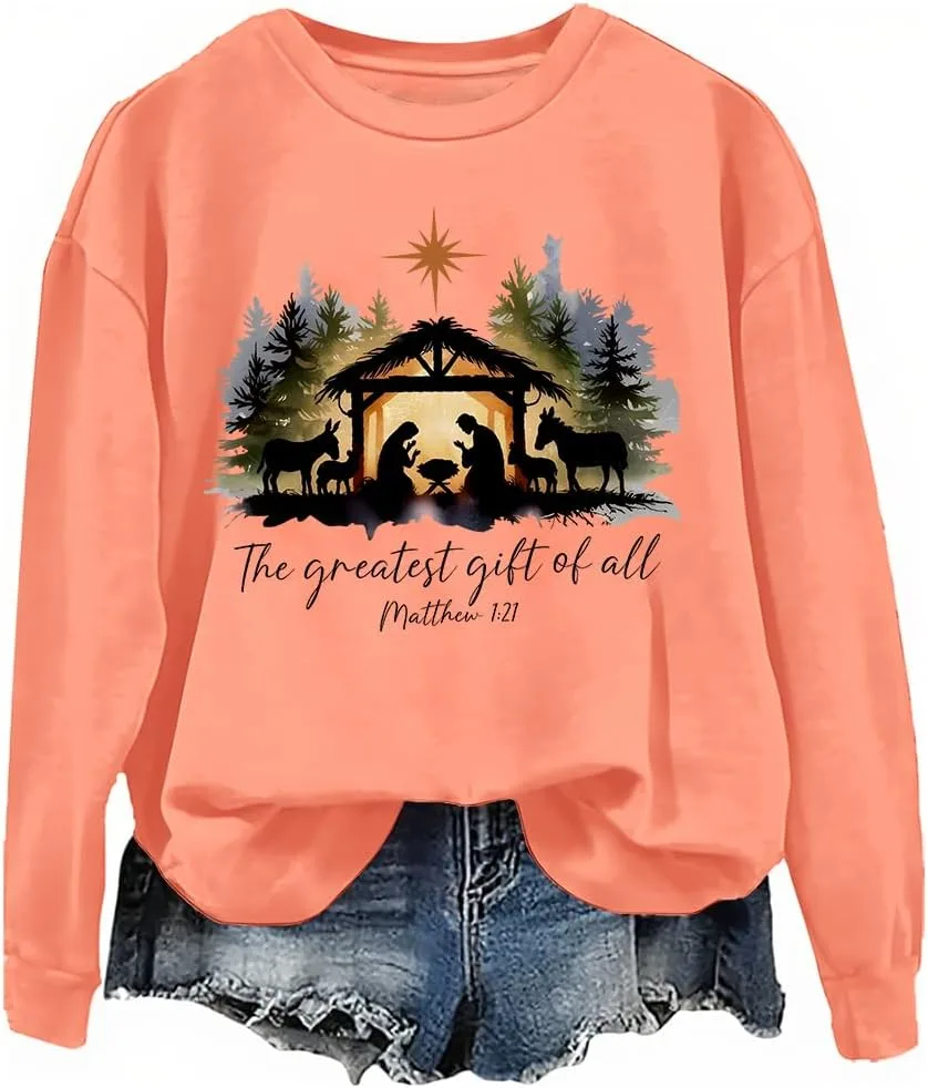 

Толстовка с рождественской сценой woati