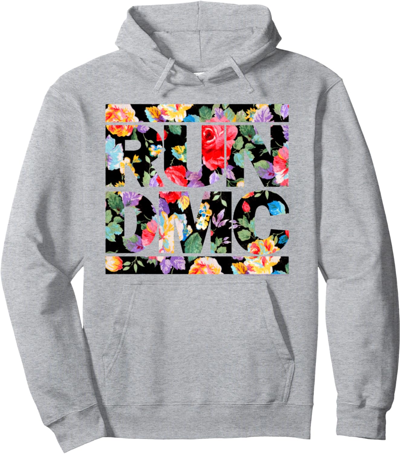 

Официальная толстовка Run DMC с цветочным логотипом, серая, Серый, Официальная толстовка Run DMC с цветочным логотипом, серая