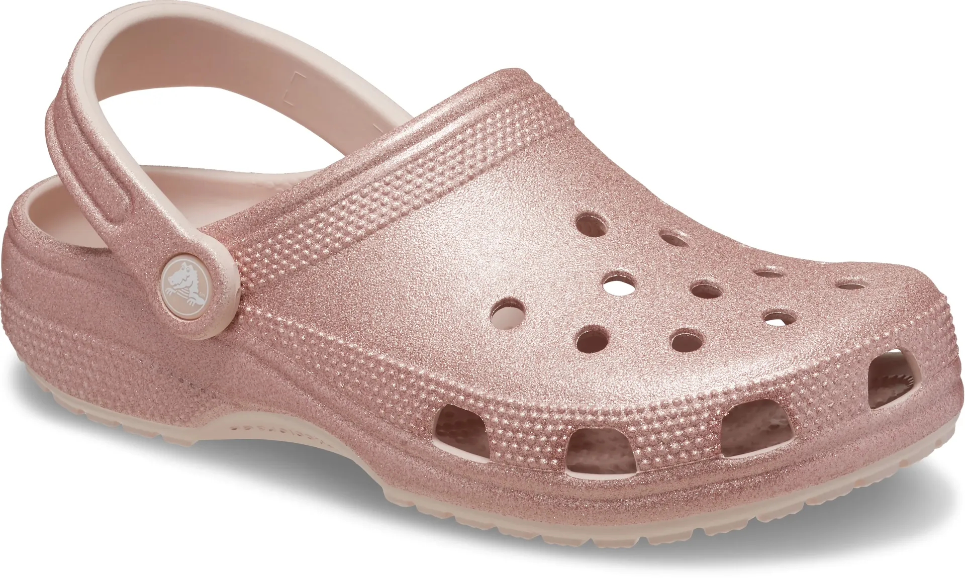 Тапочки Crocs "Classic Glitter Clog", сандалии для купания, "летняя обувь, тапочки, слипоны, украшенные блестками, розовый