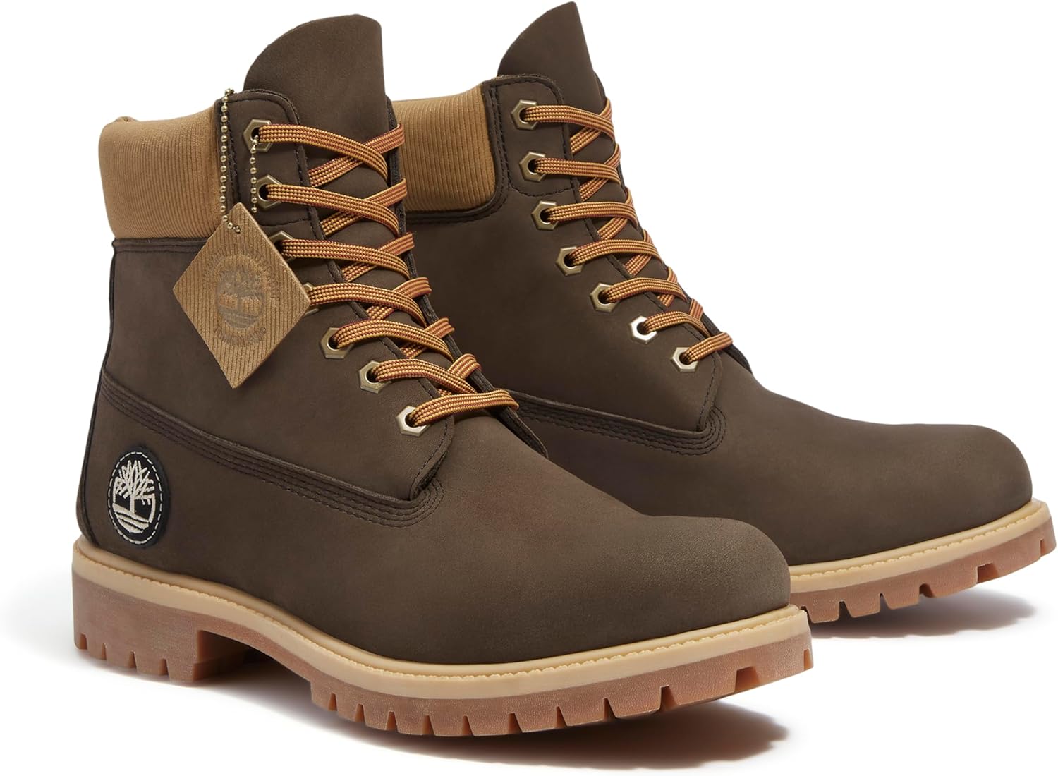 Мужские ботинки Timberland Premium 15 см водонепроницаемые, коричневый — фото 2