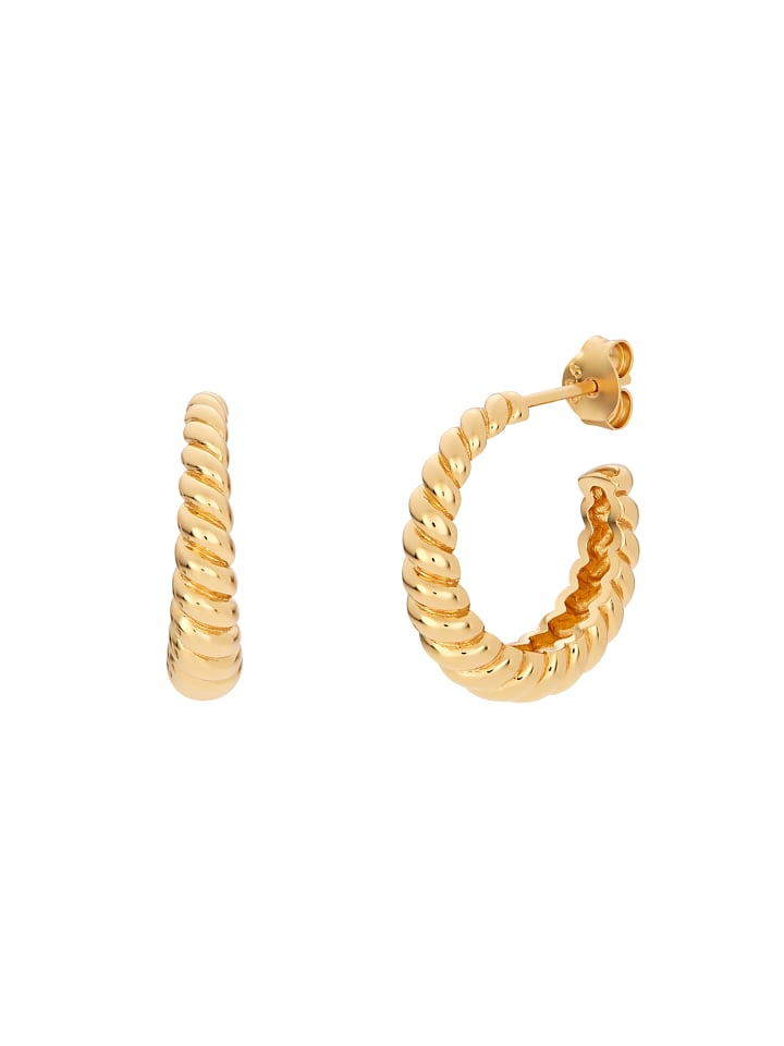 

Noelani Серьги-кольца, серебро 925 пробы, покрытое желтым золотом