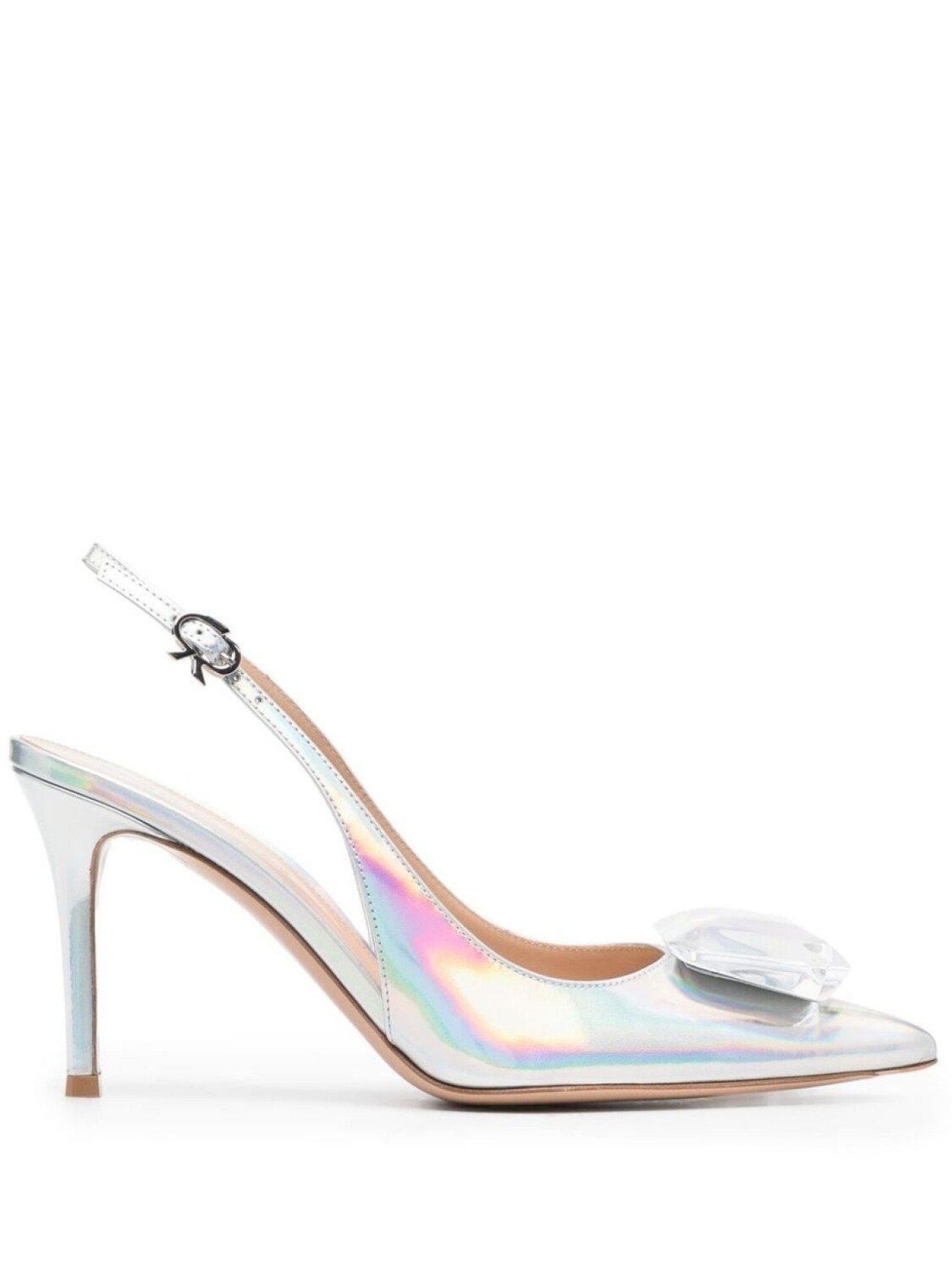 Gianvito Rossi туфли с эффектом металлик, серый
