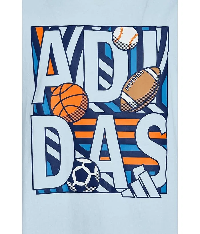 Футболка Multi Sport Poster Tee Adidas Kids, Crystal Sky — фото 3