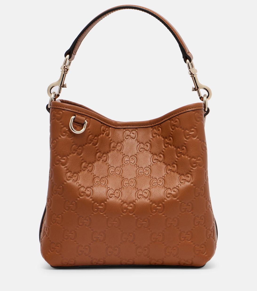 

GG Emblem Маленькая кожаная сумка-ведро Gucci, Sundial\Sundial