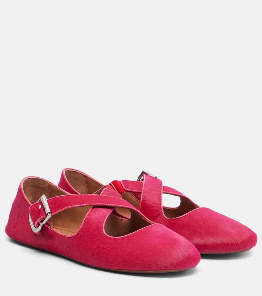 Балетки из телячьей кожи Alaïa, Fuchsia