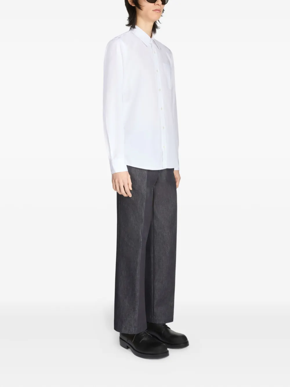 

Поплиновая рубашка DRIES VAN NOTEN, белый