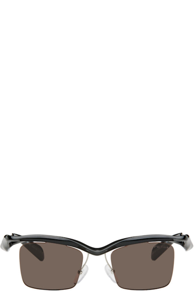 

Солнцезащитные очки в квадратной оправе с черной витой оправой Prada Eyewear