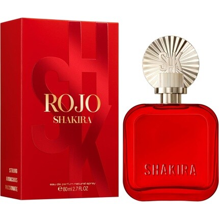 Shakira Perfumes ROJO Парфюмированная вода для женщин Стойкий, мощный, чувственный и очаровательный аромат с цветочными пряными и янтарными нотами Идеально подходит для повседневного ношения 80 мл