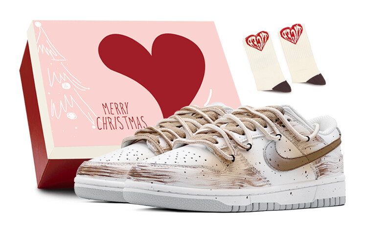 

Кроссовки Nike Dunk Skateboard Shoes Women's Low-Top Brown, Коричневый, Кроссовки Nike Dunk Skateboard Shoes Women's Low-Top Brown