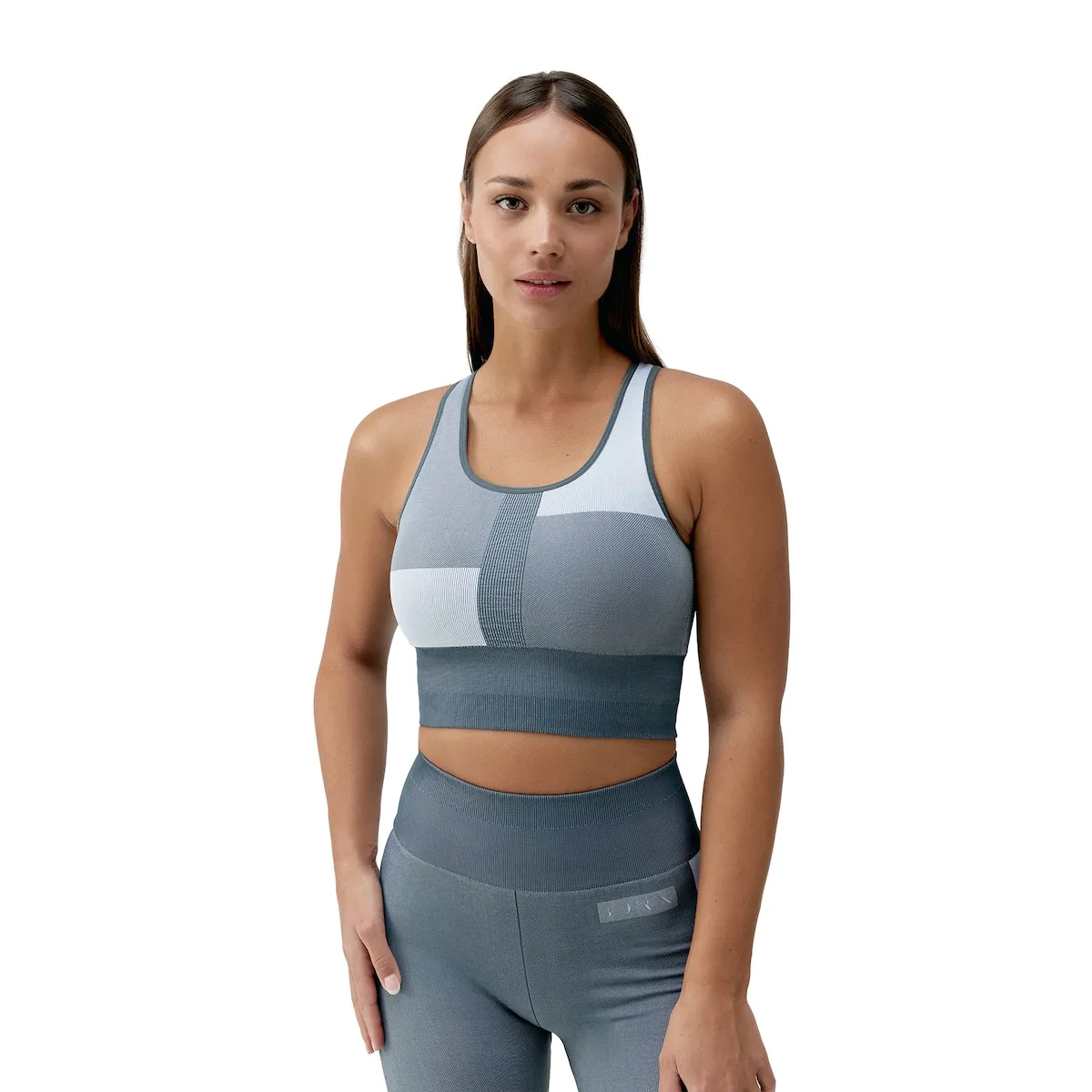 

Женский спортивный топ Athena Born Living Yoga, серебристо-голубой