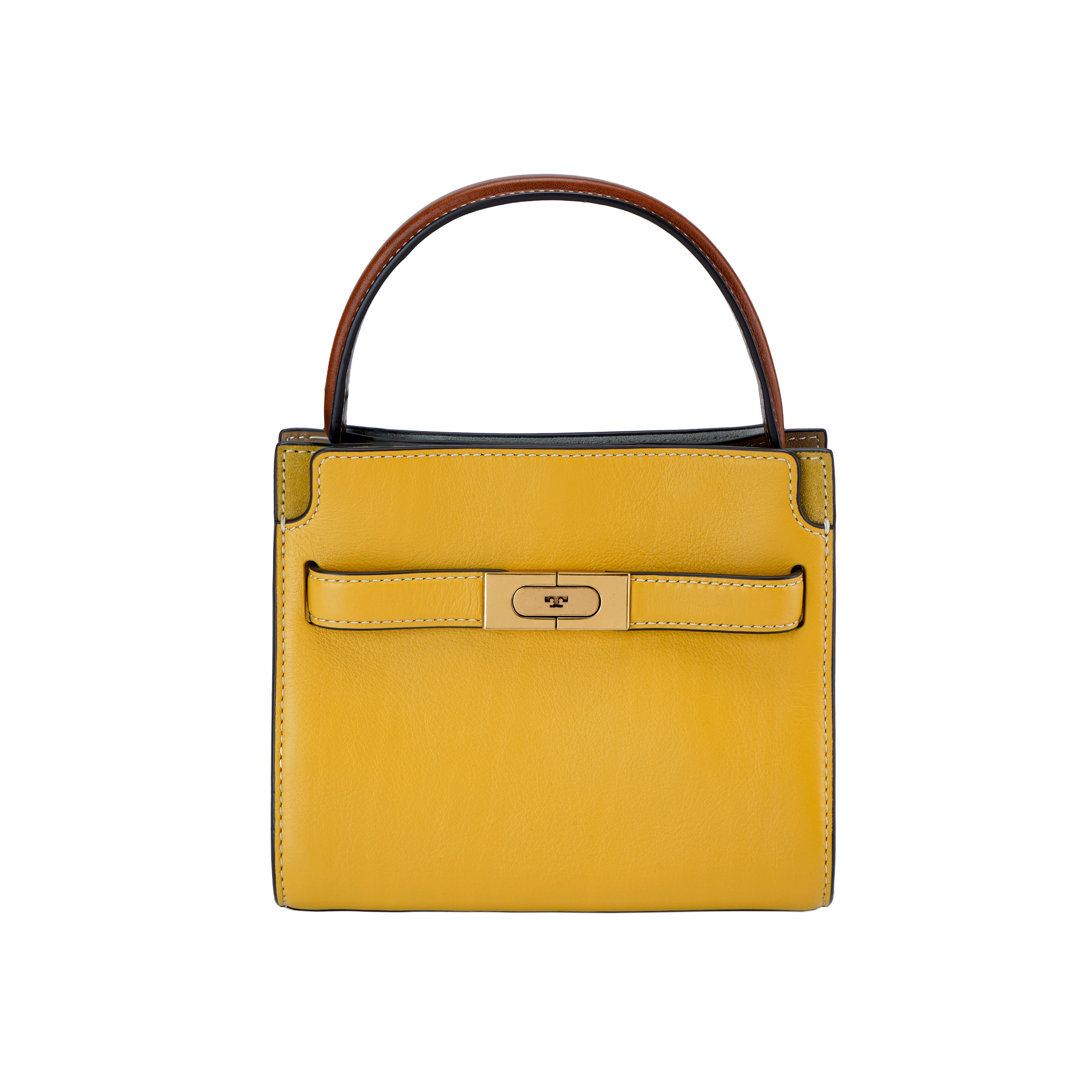 

TORY BURCH Мини-сумка женская из кожи Lee Radziwill на одно плечо, цвет «ананасовый желтый»