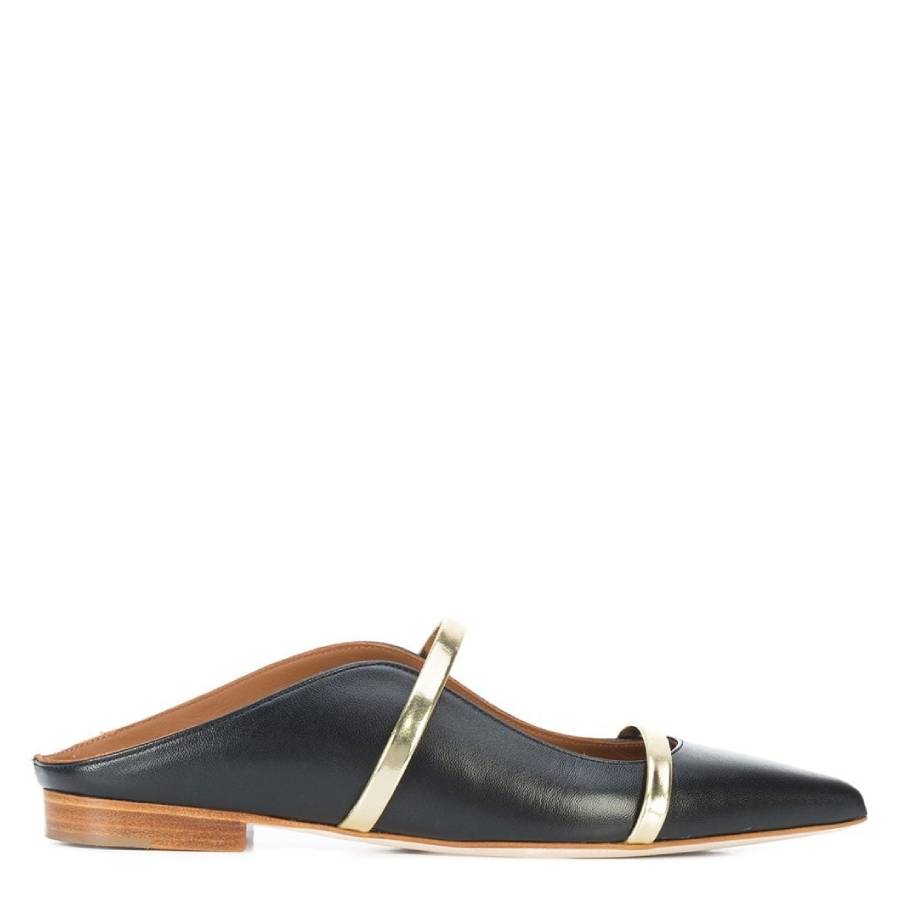 Женские черные кожаные балетки Malone Souliers Maureen