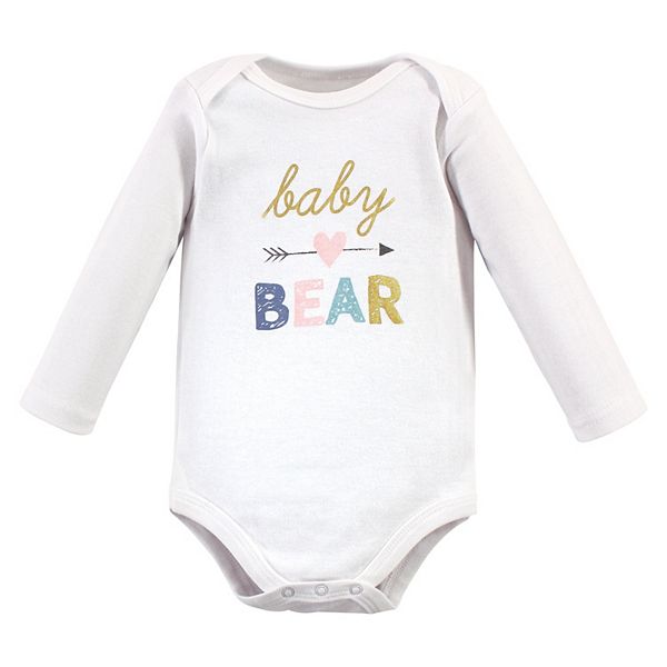 Боди с длинным рукавом для девочки, детское, с медвежонком Hudson Baby — фото 3