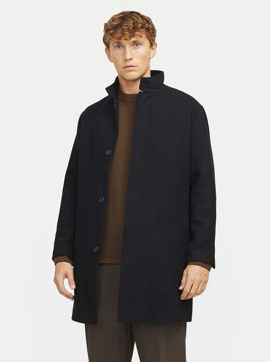 

Шерстяное пальто обычного кроя Jack&Jones, черный