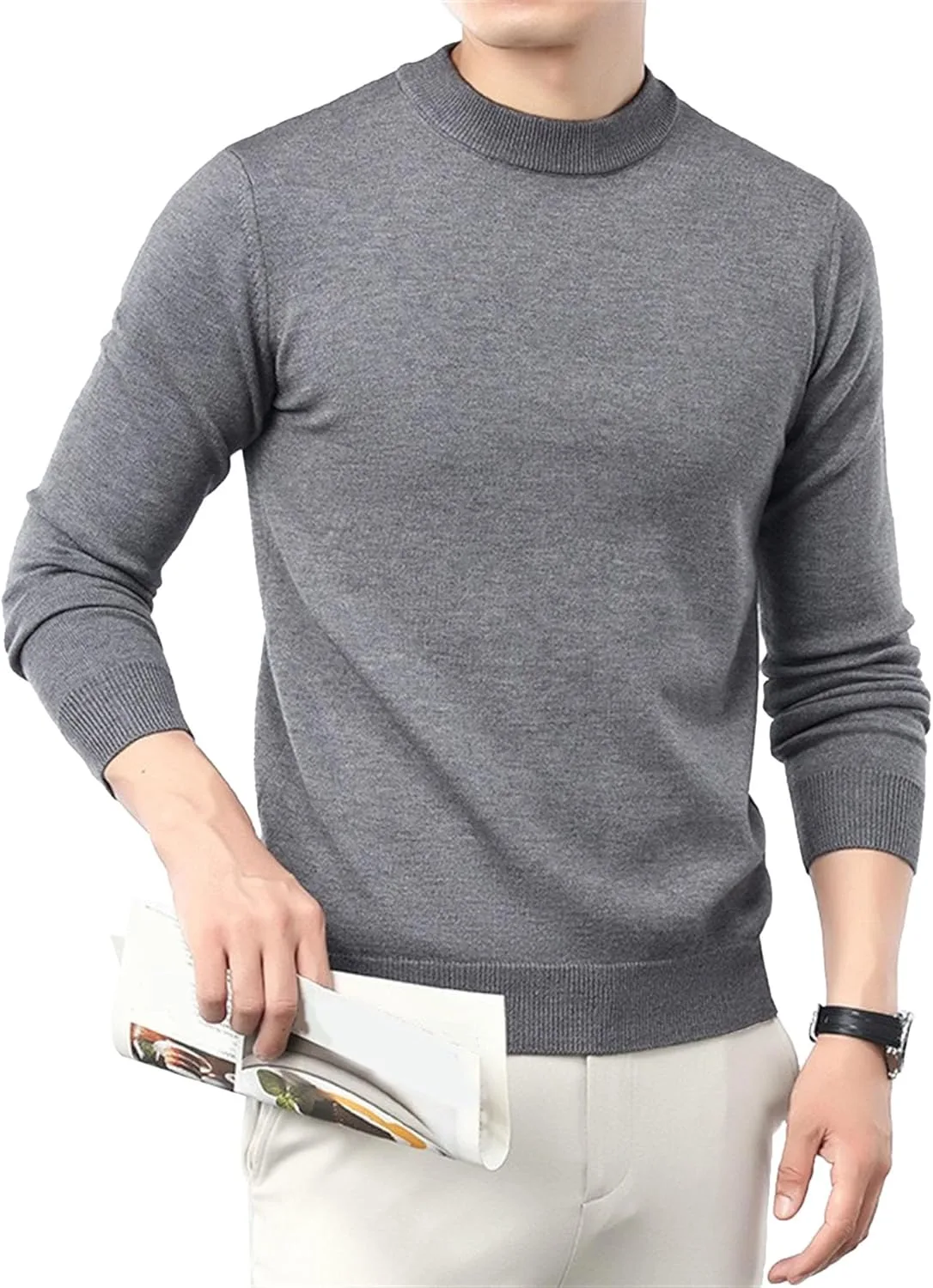 Мужской свитер Mock Slim Fit с длинными рукавами