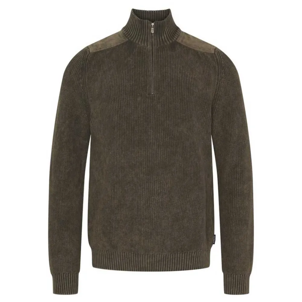 

Свитер Sea Ranch Archibald half zip, коричневый