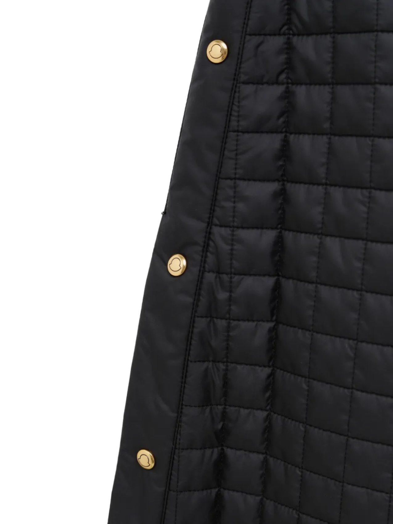Стеганая юбка миди на кнопках Moncler, черный — фото 3