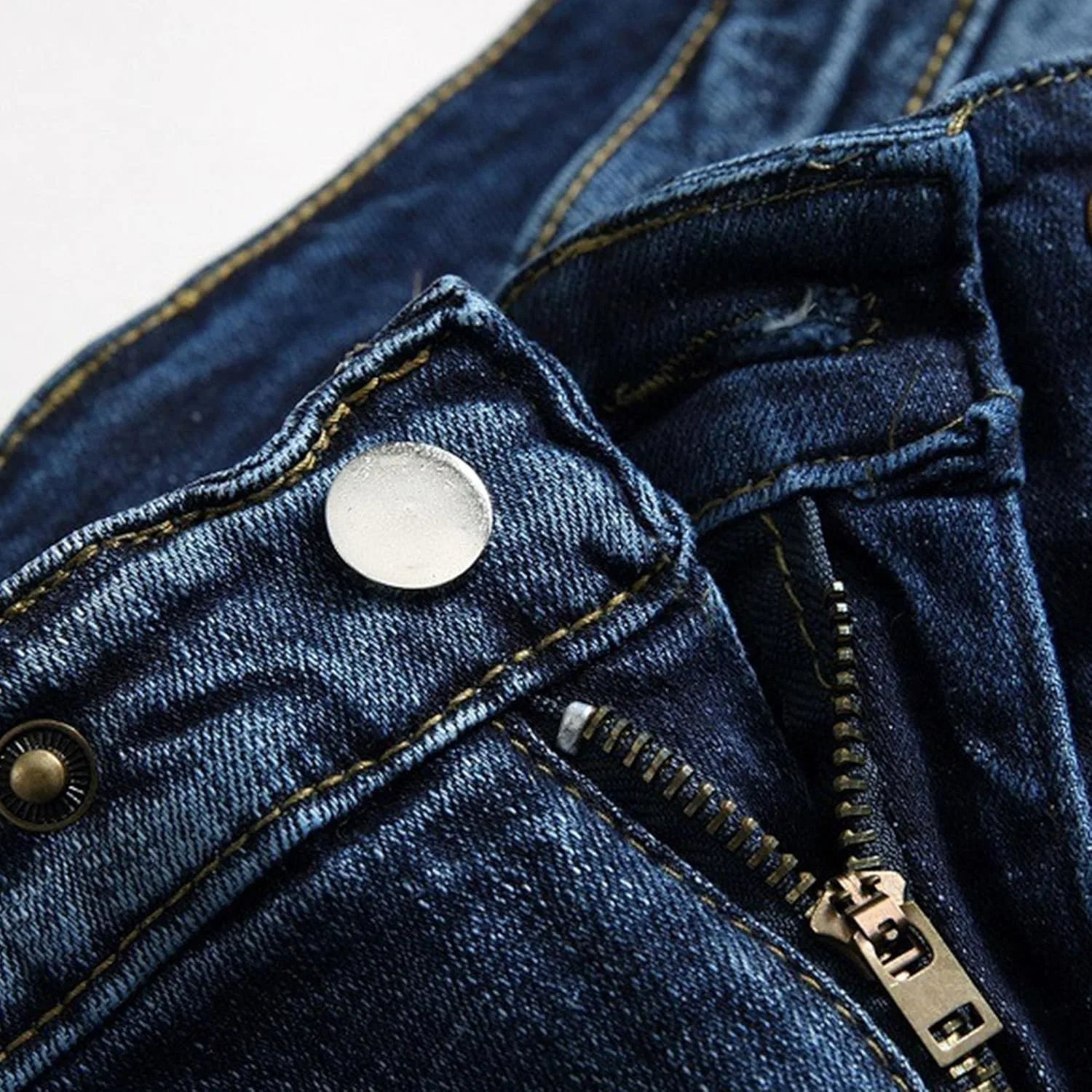 Джинсы Slim Fit Moto Style Синий — фото 2