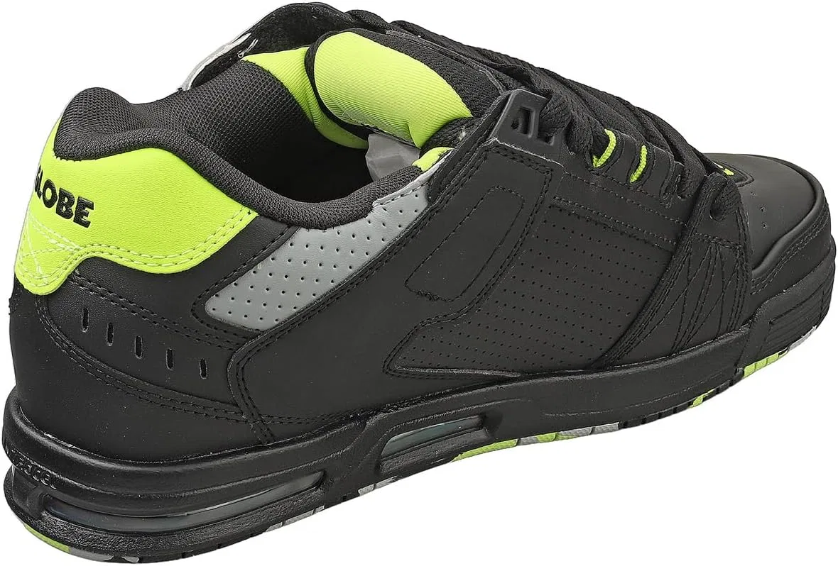 Мужские скейтбордные кроссовки Globe Gbsabr, Black Lime Green — фото 2