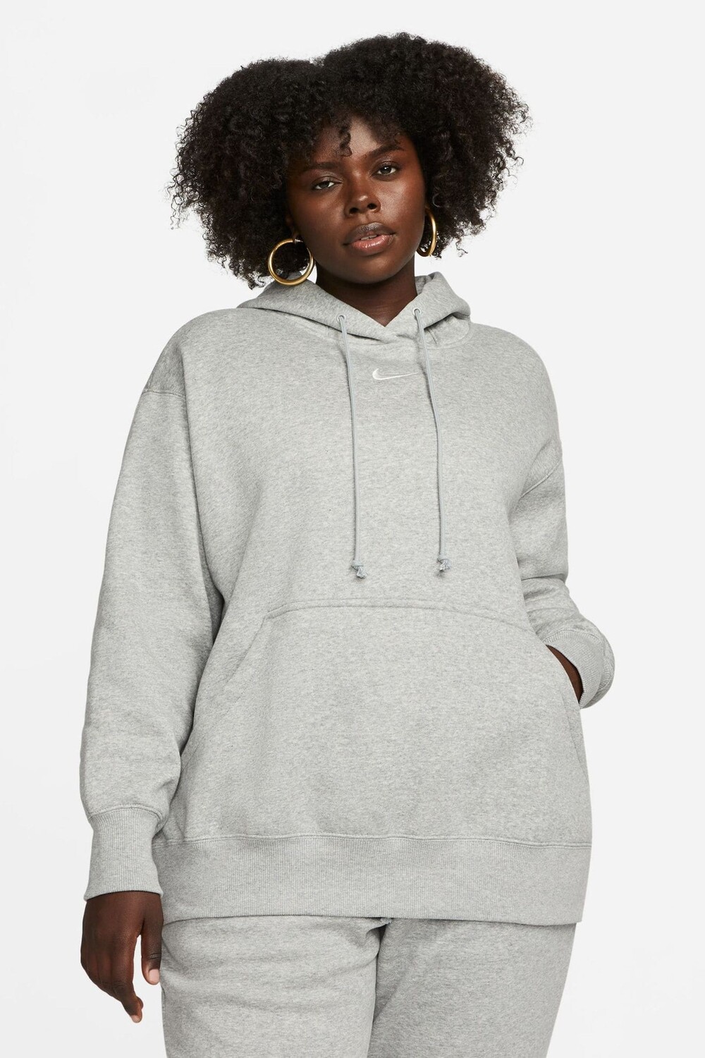 

Curve sportswear phoenix флисовый свитер оверсайз с капюшоном Nike, черный