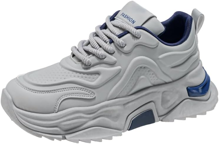 

Модные мужские кроссовки Hhhchpm на платформе с шнуровкой для прогулок, бега и повседневного стиля, уличная обувь, серый